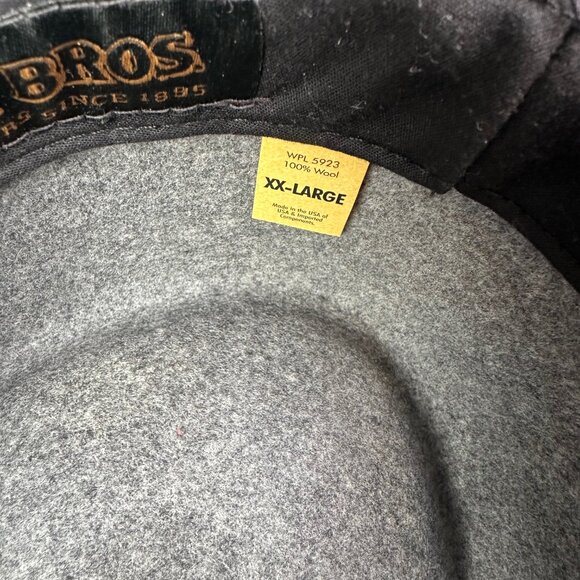 Goorin Bros Slick Carter Short Brim Porkpie Grey Wool Hat Men's XX-Large - Picture 3 of 4